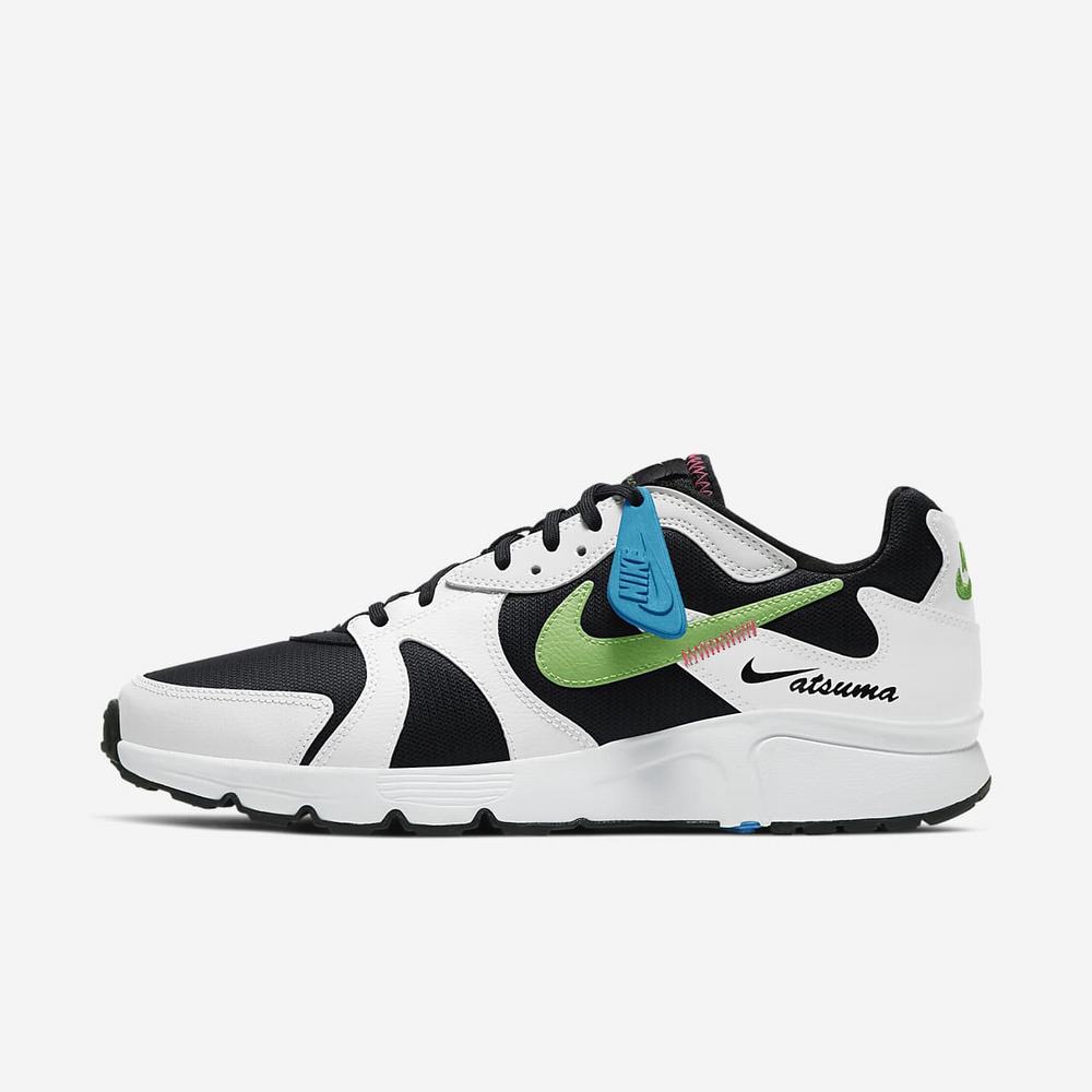 Sneakers Nike Atsuma Noir 8705-396 Black/Summit White/Flash Crimson/Green Strike Homme | ISL-76026092